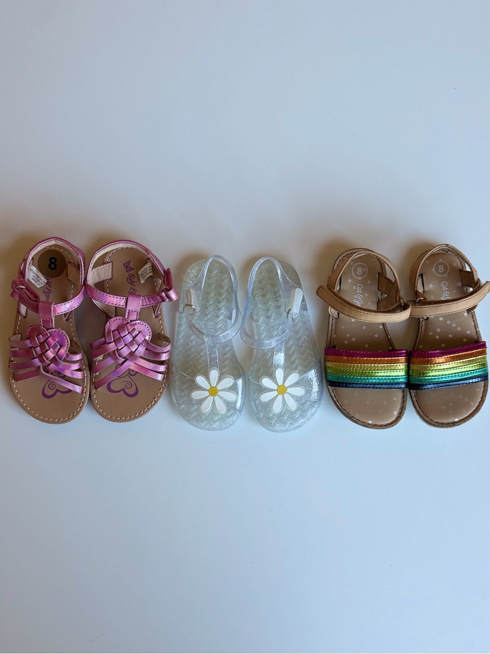 Girls' Pink Strappy Sandals - Classic Comfort